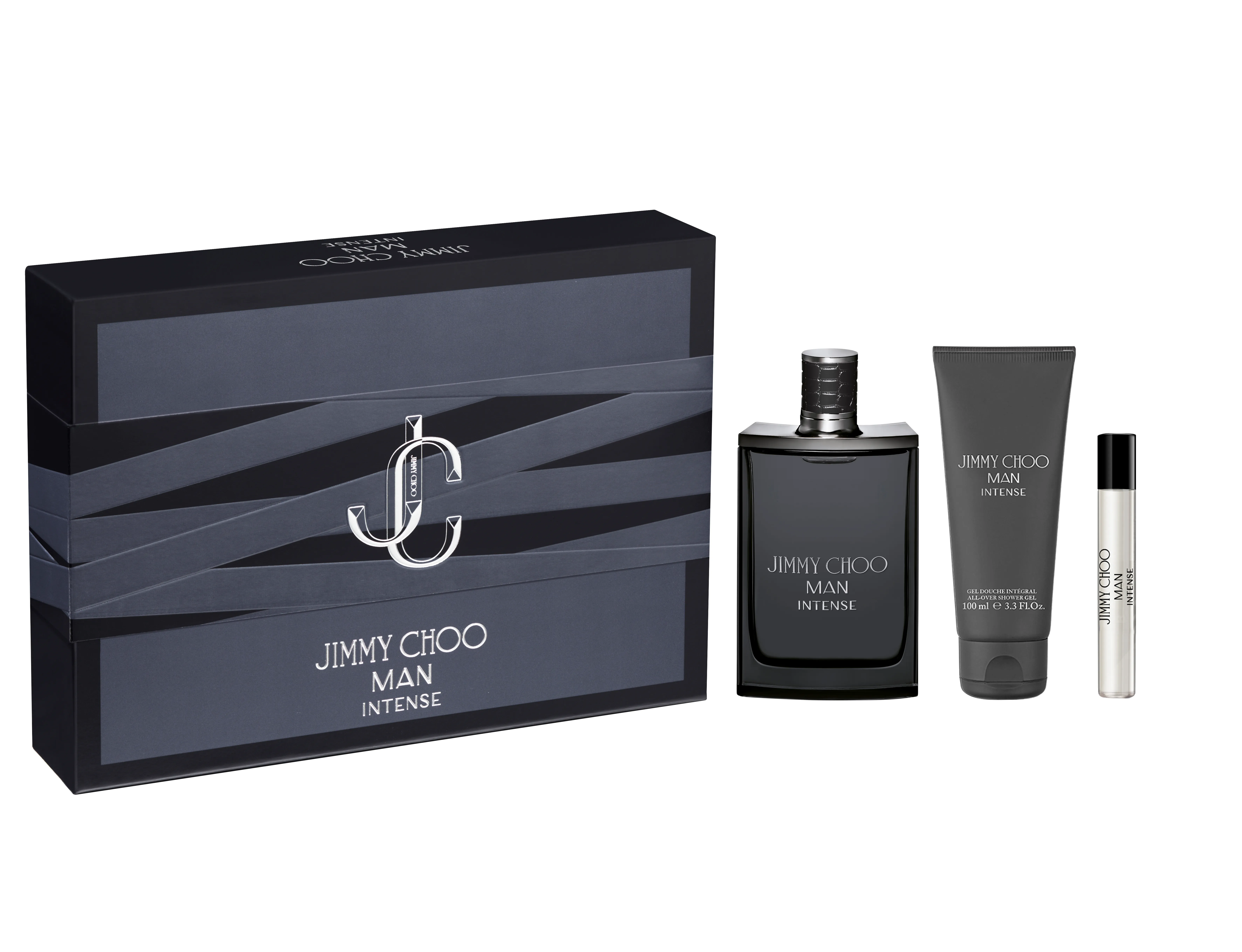 Set Man Intense Eau de Toilette 100 mL + Gel de Ducha 100 mL + Eau de  Toilette 7,5 mL Jimmy Choo