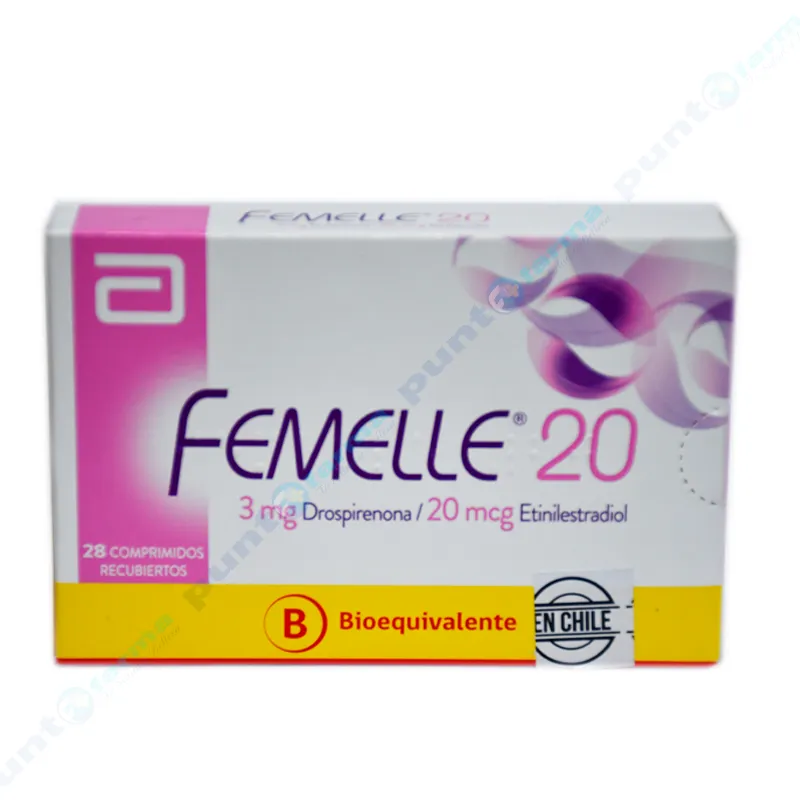 Femelle 20 3mg Drospirenona/20mcg Etinilestradiol - Caja de 28 Comprimidos Recubiertos