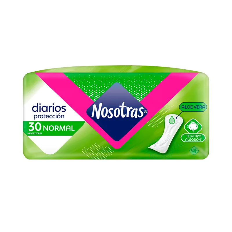 Protectores Diarios Normal con Aloe Vera Nosotras - Cont. 30 unidades