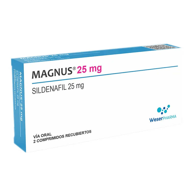 Magnus Sildenafil 25 mg - Caja de 2 Comprimidos Recubiertos