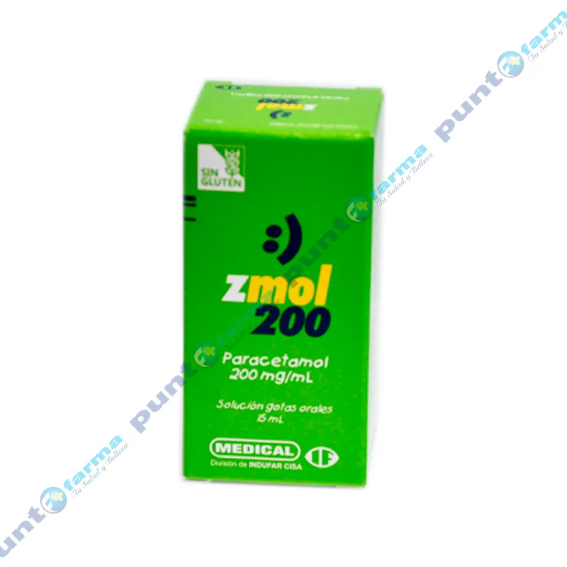 Z-mol Pediátrico Gotas - Paracetamol 200 mg - Fco de 15mL.