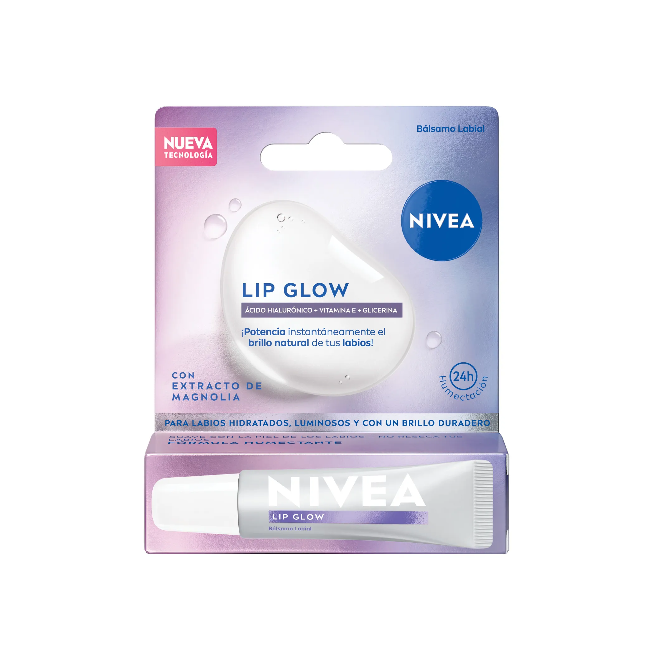 balsamo labial glow nivea babello lip care - cont.4.8 gr