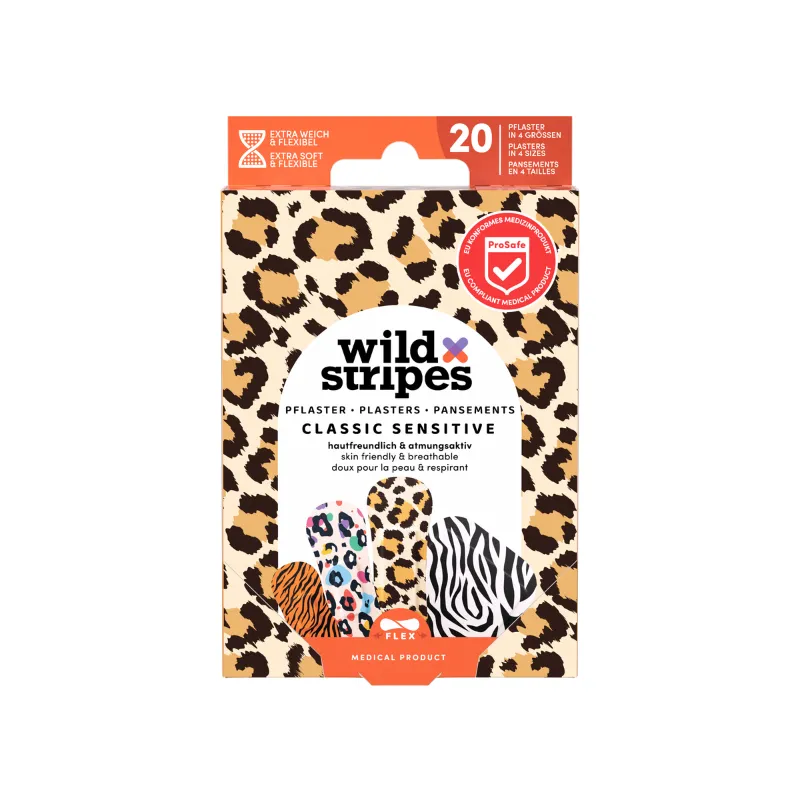 Wild Stripes Classic Sensitive Animal - Cont. 20 Unidades