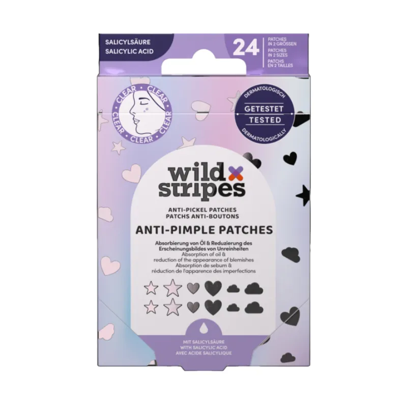 Wild Stripes Antipimple Patches Clear - Cont. 24 Unidades