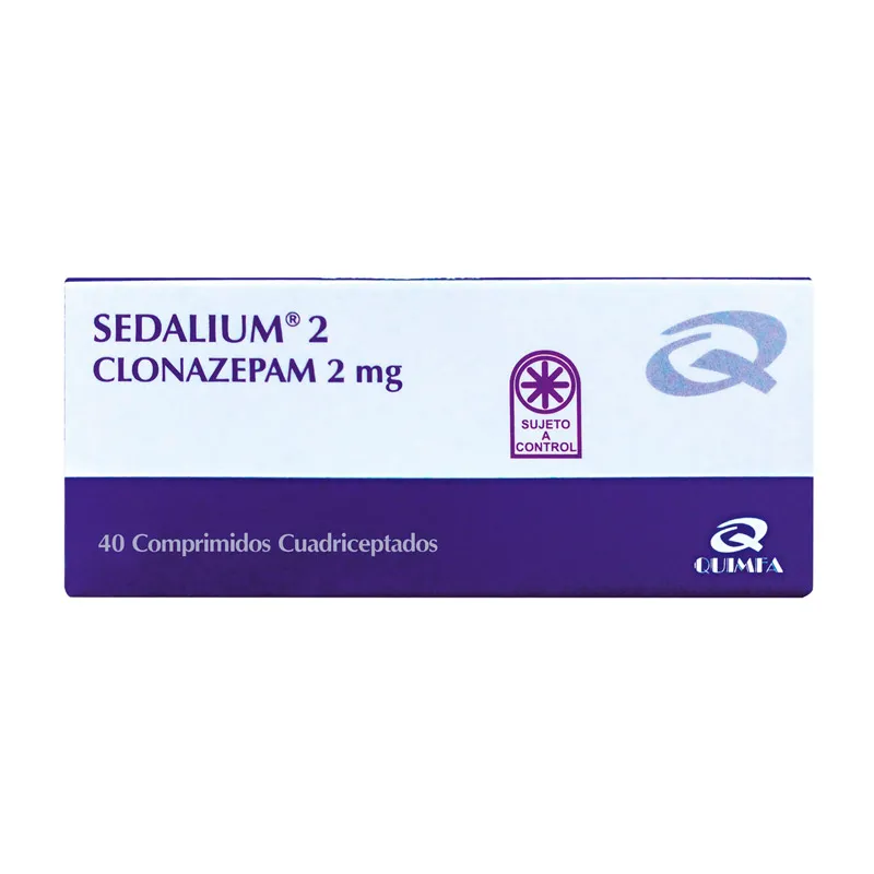 Sedalium Clonazepam 2 mg - Caja de 40 comprimidos