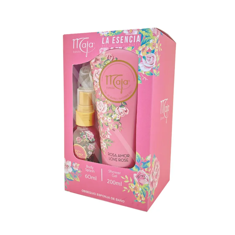 Set Maja Love Rose Shower Gel 200 ml+ Body Splash 60 ml+ Esponja