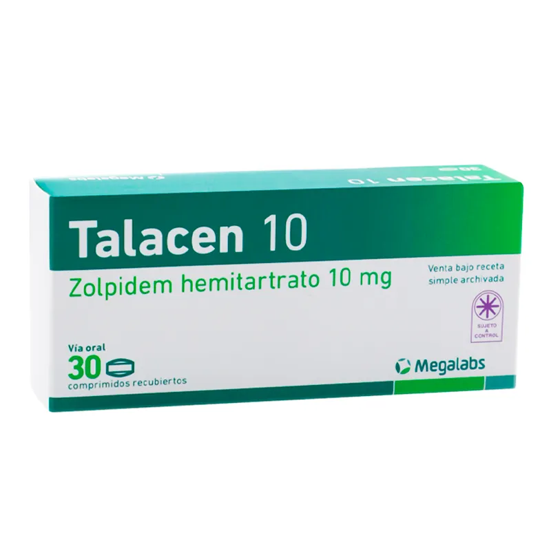 Talacen Zolpidem 10 mg - Caja de 30 Comprimidos