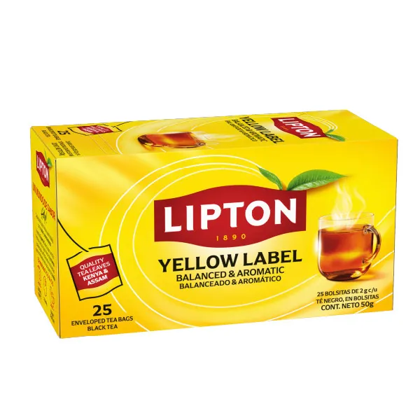 Té Negro Yellow Label Lipton - Cont. 25 saquitos