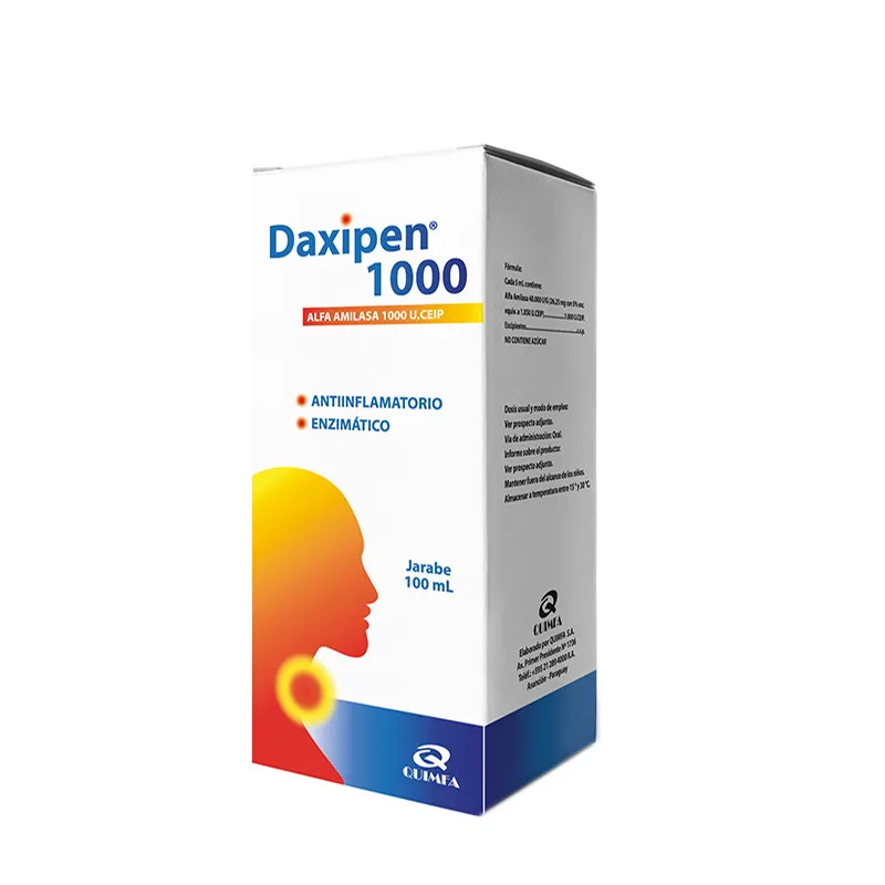 Daxipen 1000 Alfa Amilasa 1000 U.CEIP - Jarabe 100 ml.
