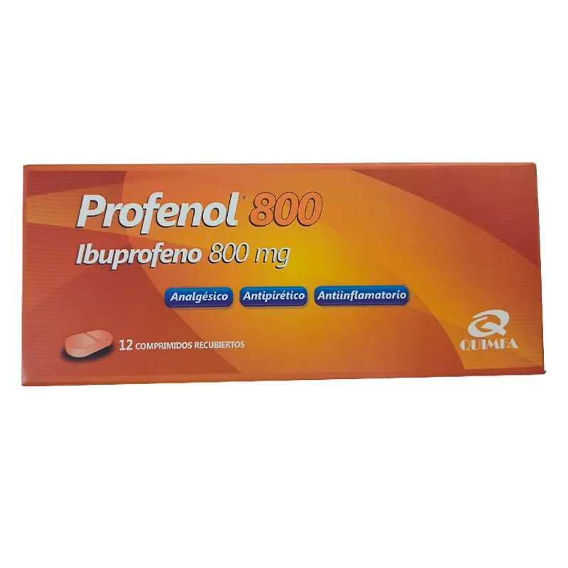 Profenol 800 Ibuprofeno - Caja de 12 comprimidos recubiertos