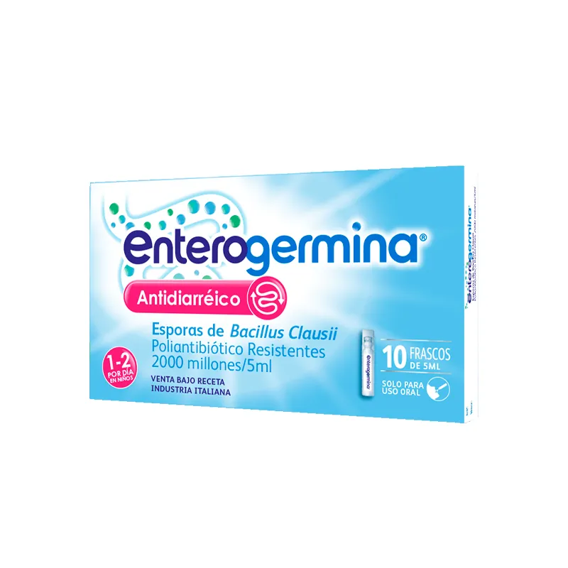 Enterogermina Esporas de Bacillus Clausii Poliantibiótico - Caja de 10 bottles de 5ml