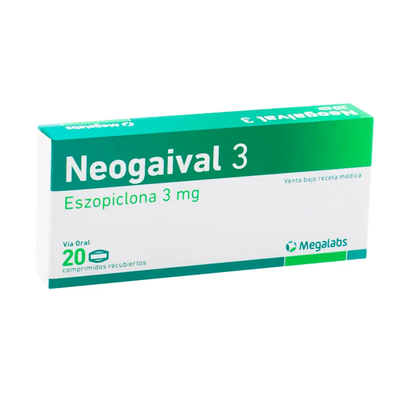 Neogaival 3 Eszopiclona 3 mg - Cont 20 Comprimidos recubiertos