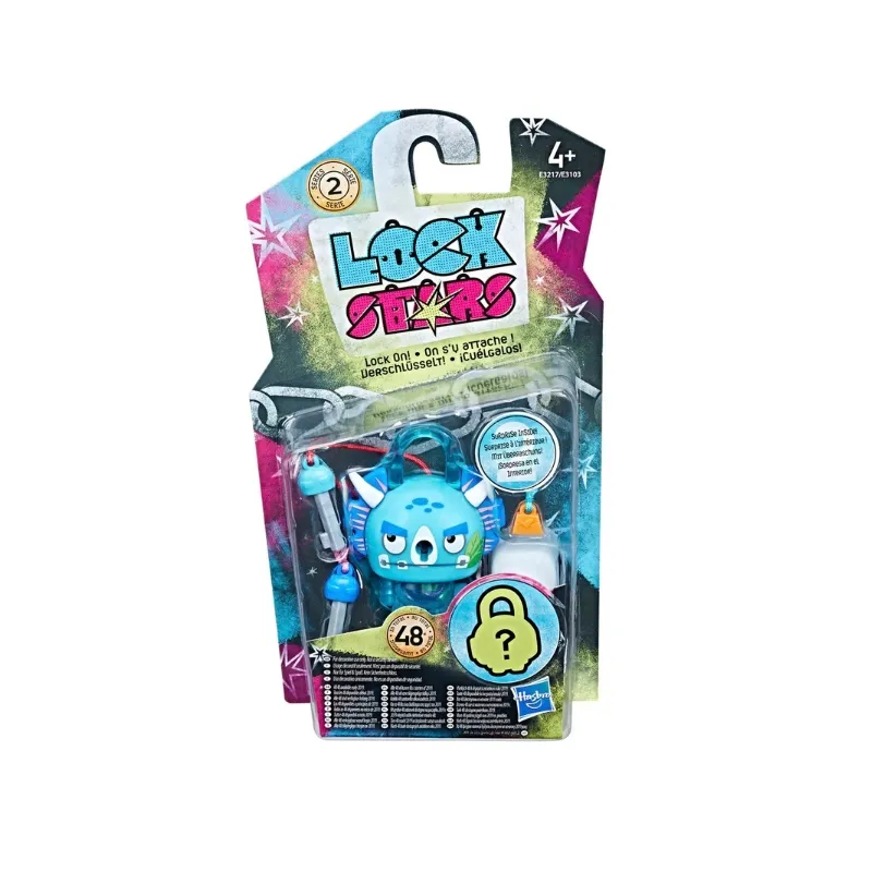 muñequitos coleccionables lock stars blue dinosaur  - 1 unidad