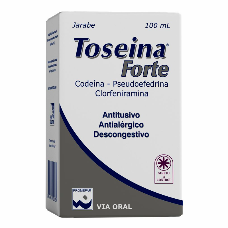 Toseina Codeina Pseudoefedrina Forte 10 mg 100 mL Punto Farma