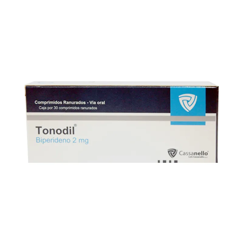 Tonodil Biperideno 2 mg - Caja de 30 Comprimidos Ranurados