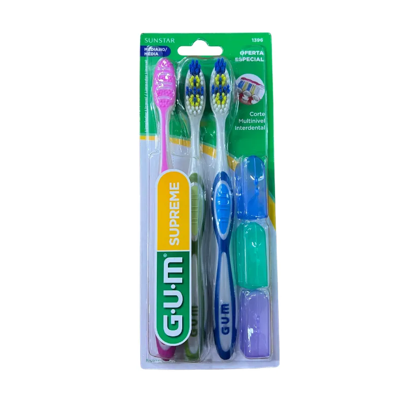 Cepillo de Dientes Supreme Mediano Gum - Cont.3 unidades