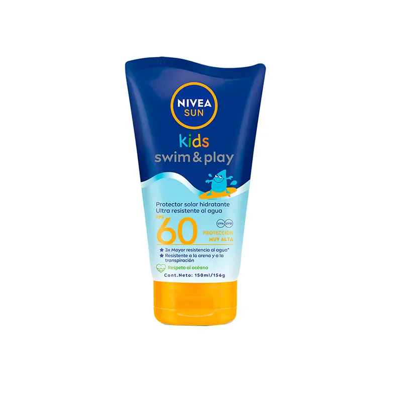 Protector Solar  Sun Kids Swim & Play FPS60 Nivea -  Cont.150 mL