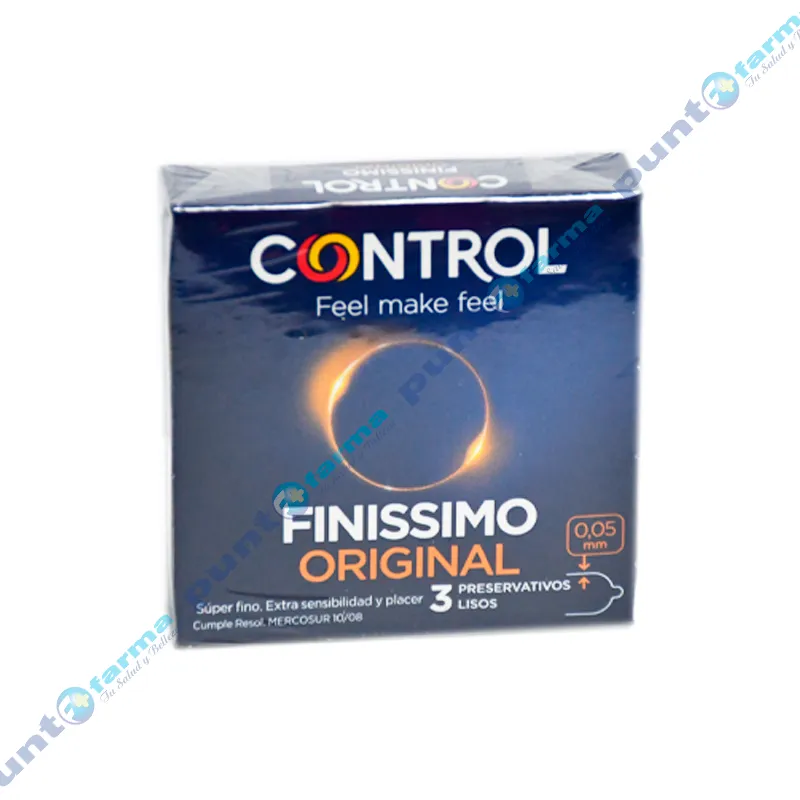 Preservativo Control Finissimo Xtra Fino - Caja de 3 preservativos