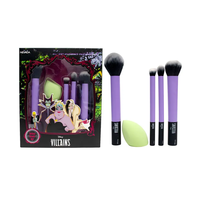 set de brochas disney villanas nevada - cont. 5 piezas