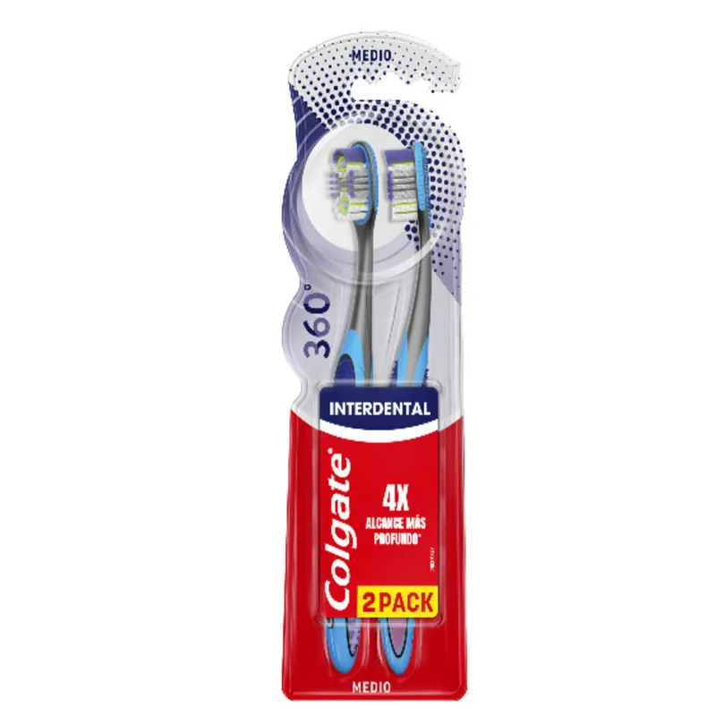 Cepillos Dentales 360° Medio Interdental Colgate