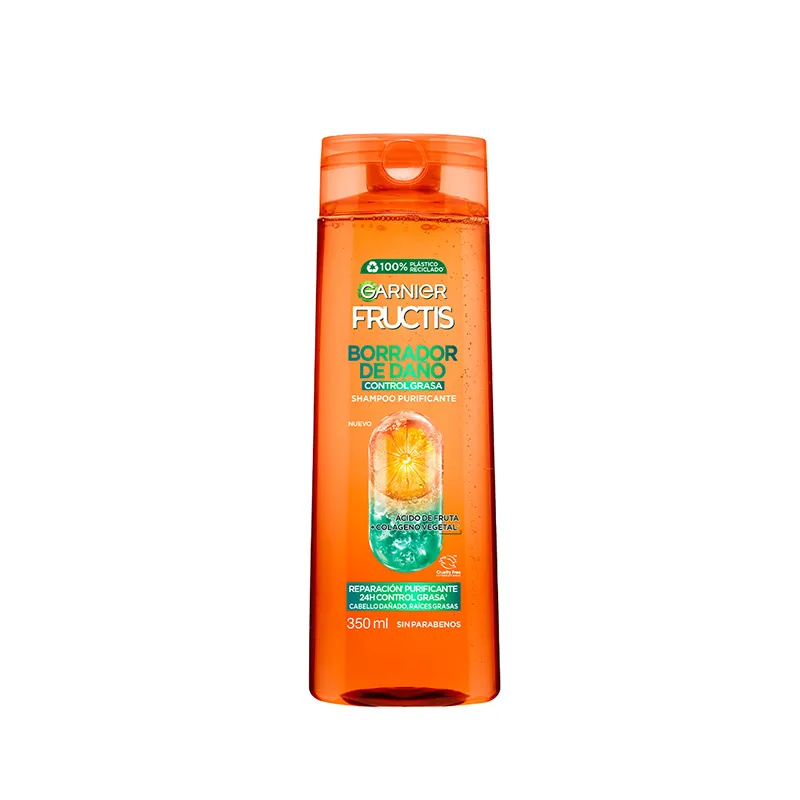 shampoo borrador de daño control grasa fructis - cont.350 ml