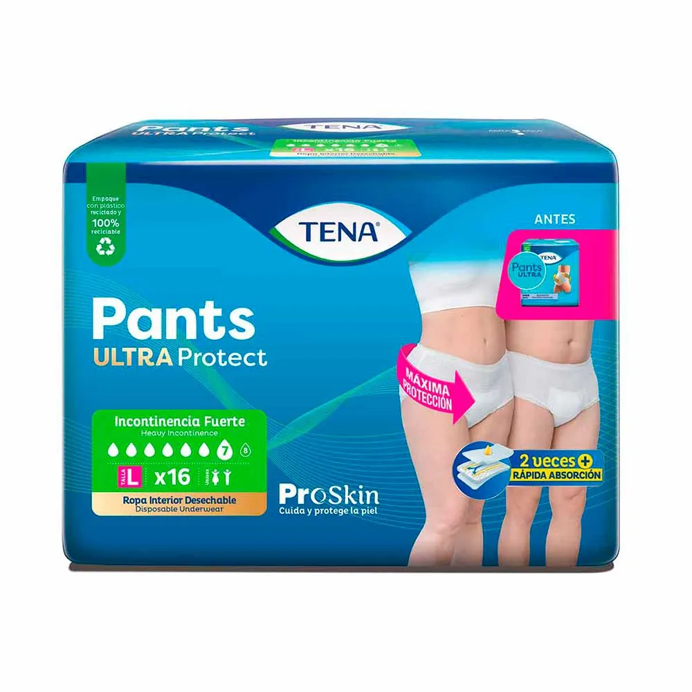 Pañal Pants Ultra Protec L Tena - Cont.16 unidades