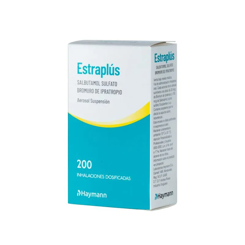 Estraplús Salbutamol + Bromuro de Ipratropio - 200 inhalaciones dosificadas
