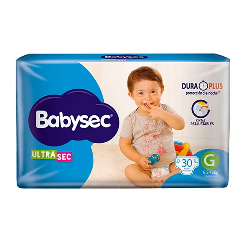 pañales ultrasec g babysec - cont.30 unidades
