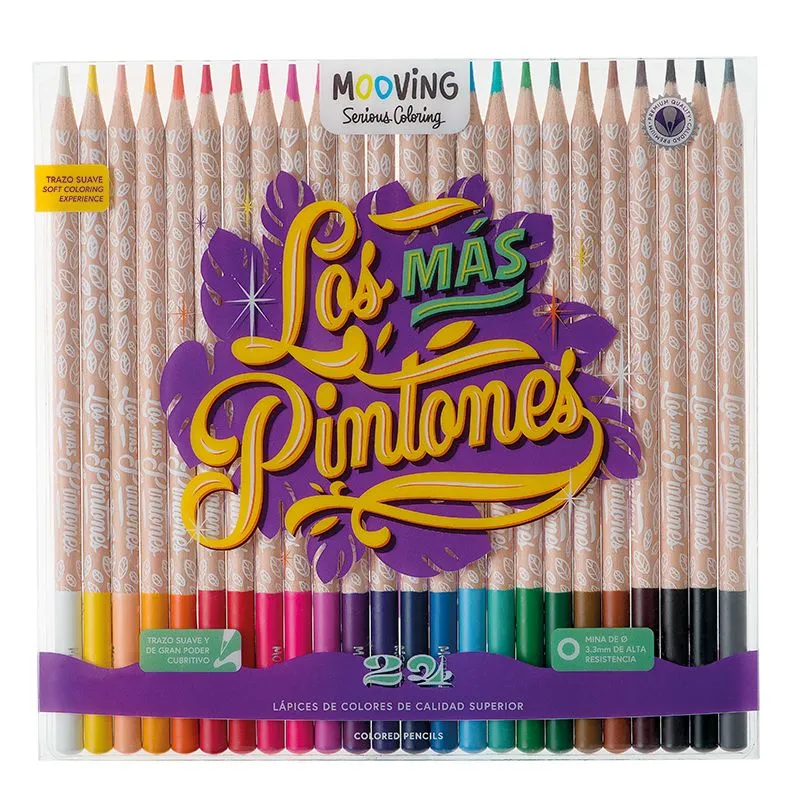 Lapices de 24 Colores Punta 3,3 Premium Mooving