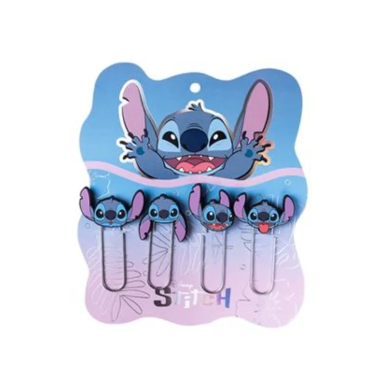 Clips para Papel Divertidos Stitch Mooving - Cont.4 Unidades