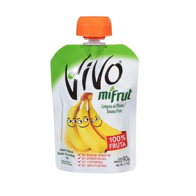 Compota Natural de Banana Mifrut Vivo - Cont.90 gr