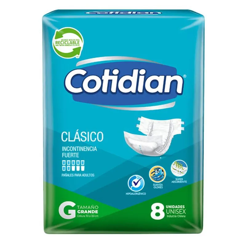Pañal para Adultos Clasico G Cotidian - Cont.8 unidades