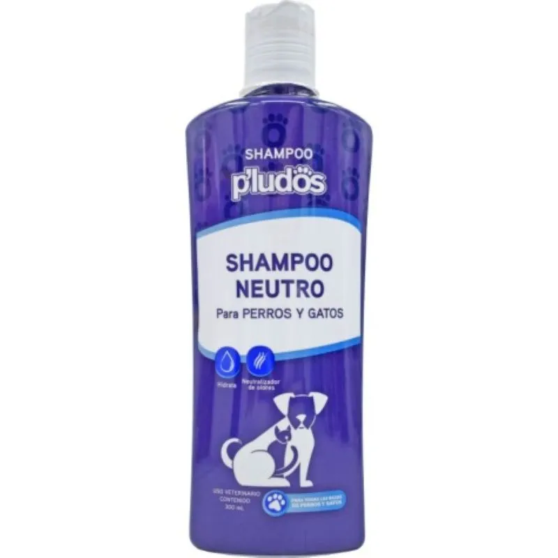 shampoo neutro para perros y gatos p'ludos - cont. 300 ml