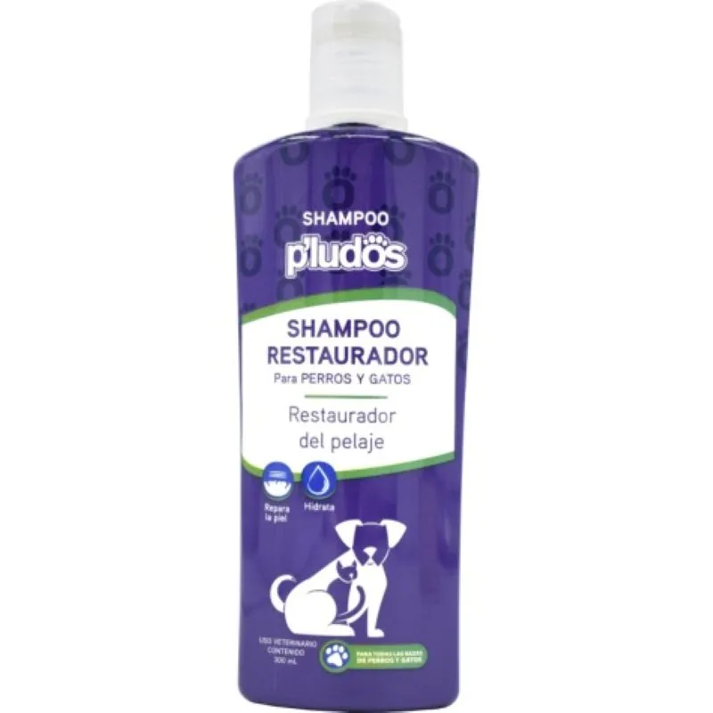 shampoo restaurador para perros y gatos p'ludos - cont. 300 ml