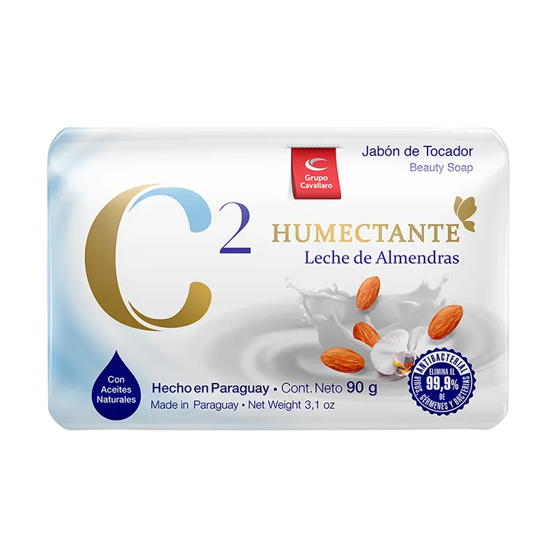 jabon de tocador c2 humectante leche de almendras - cont. 90 gr