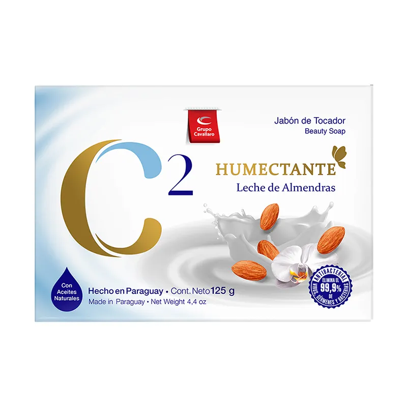jabon de tocador c2 humectante leche de almendras - 125 gr
