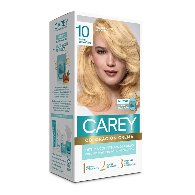 Coloración Crema Rubio Extra Claro Nro 10 Carey