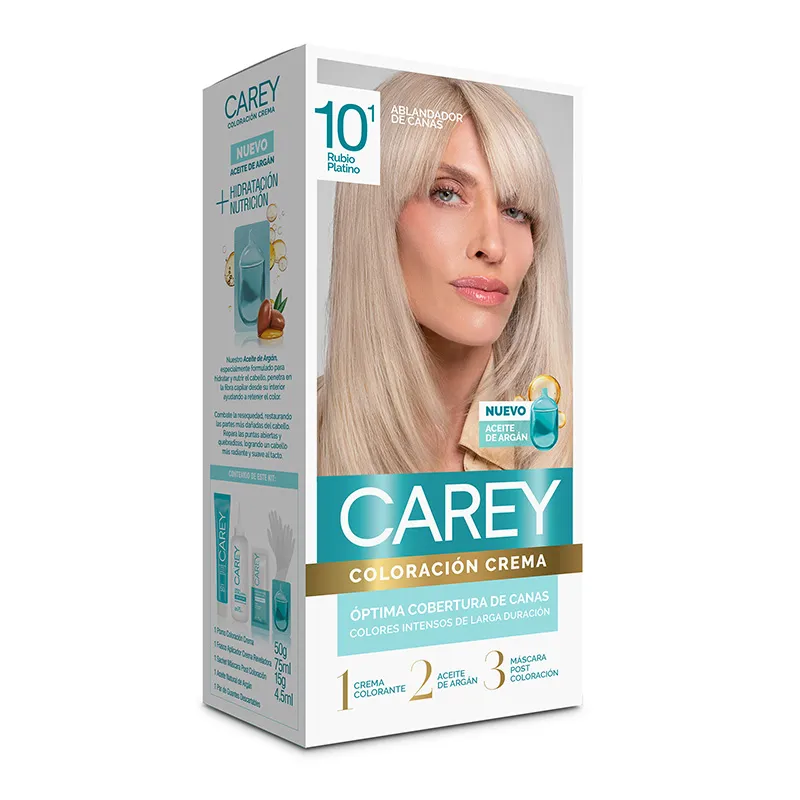 Coloración Crema Rubio Platino Nro 10.1 Carey