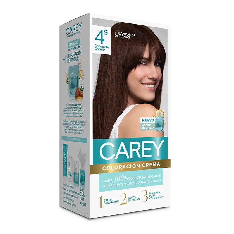 Coloración Crema Chocolate Oscuro Nro 4.9 Carey
