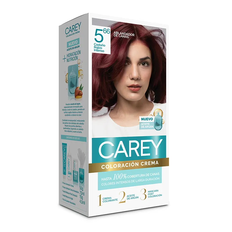Coloracion Crema Castaño Rojizo Intenso Nro 5.66 Carey
