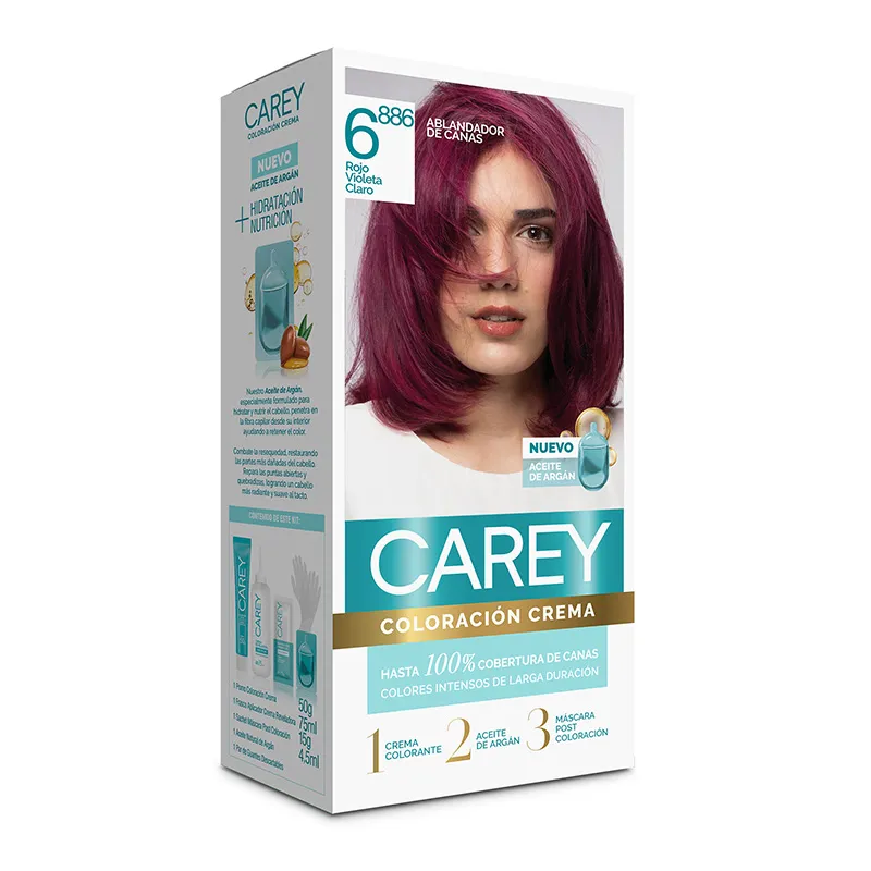 Coloración Crema Rojo Violeta Claro Nro 6.886 Carey