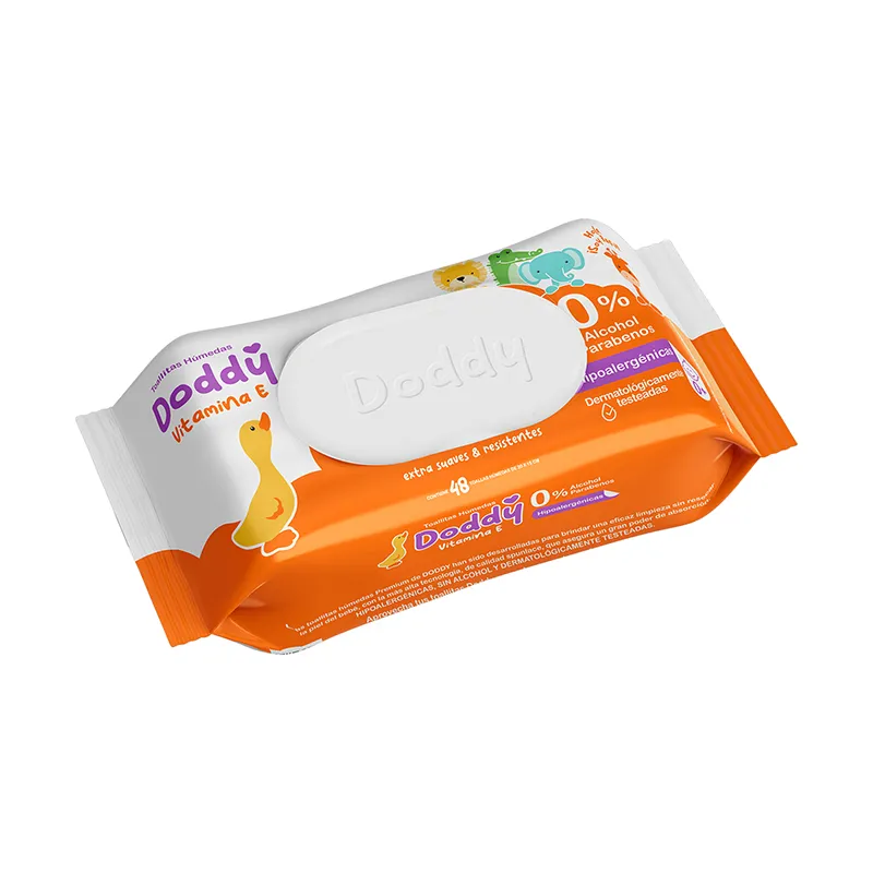 Toallitas Húmedas Premium con Vitamina E Doddy - Cont. 48 unidades