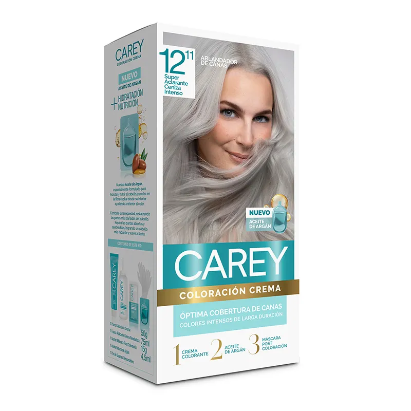 Coloración Crema Super Aclarante Ceniza intenso Nro 12.11 Carey