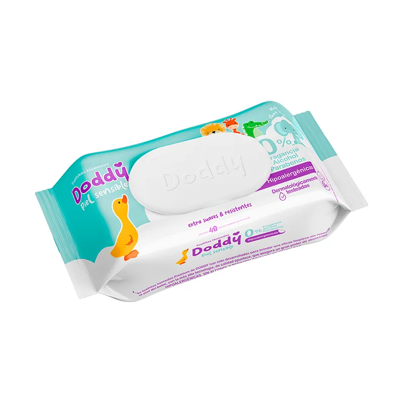 Toallitas Humedas Premium Piel Sensible Doddy - Cont. 48 unidades