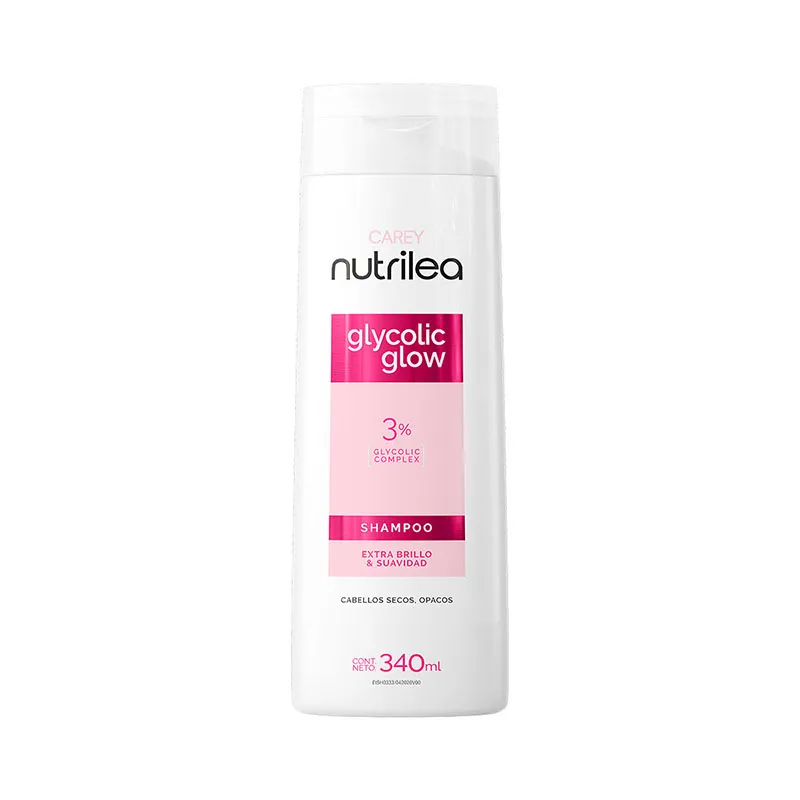 shampoo glycolic glow nutrilea carey - cont. 340 ml