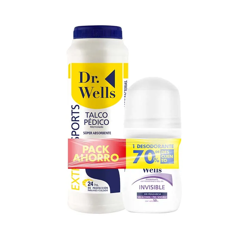 Kit Dr Wells Talco Pedico Extreme + Desodorante 50 mL