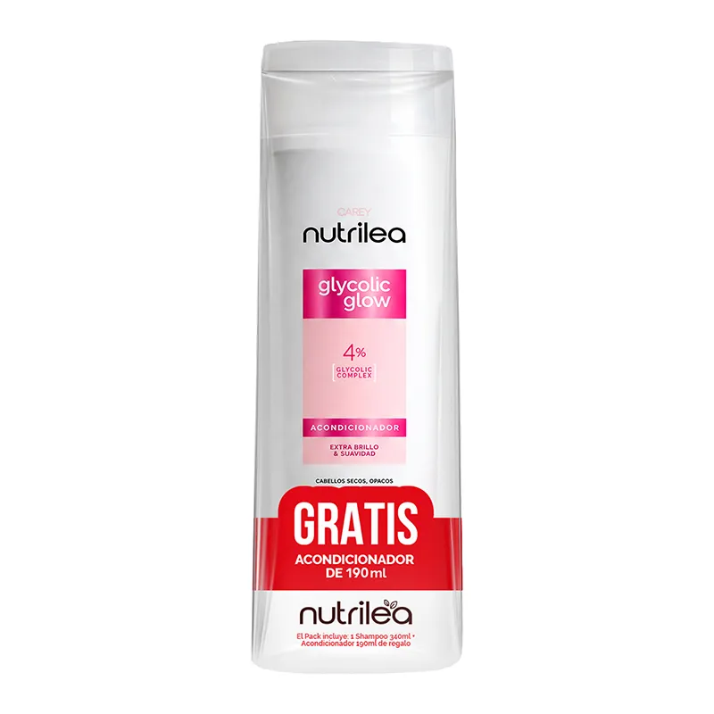 pack glycolic shampoo 340 ml+ acondicionador 190 ml nutrilea