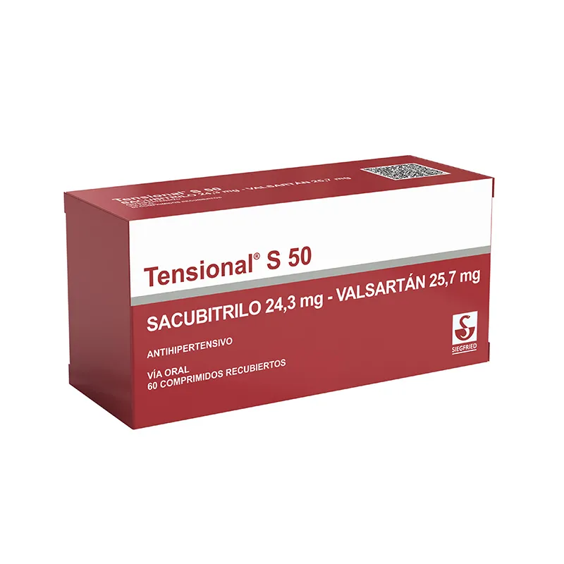Tensional S 50 Sacubitrilo 24,3 mg Valsartan 25,7 mg - 60 Comprimidos