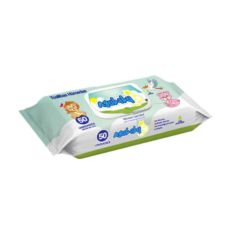 Toallitas Húmedas con Aloe Vera Agubaby - Cont 50 unidades