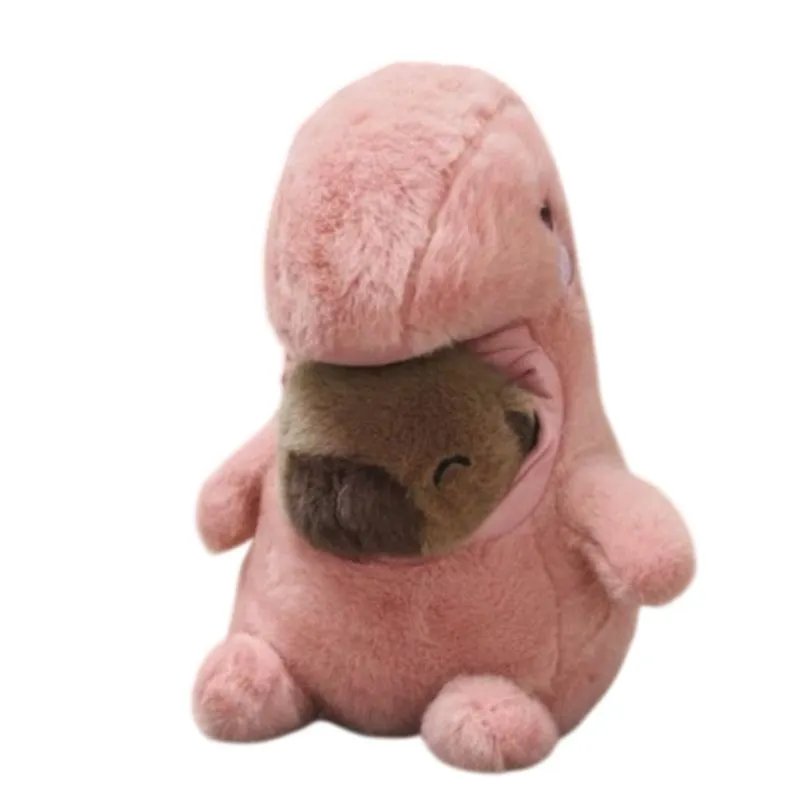 Peluche Dino Con Capibara - 1 Unidad